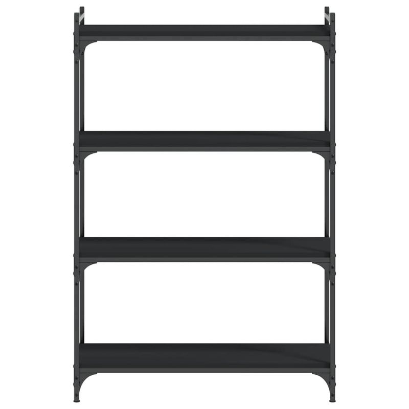 Casa si Gradina - Mobilier - Biblioteci si rafturi - Biblioteci - Biblioteca cu 4 niveluri, negru, 80x30x120 cm, lemn prelucrat - Infinity.ro