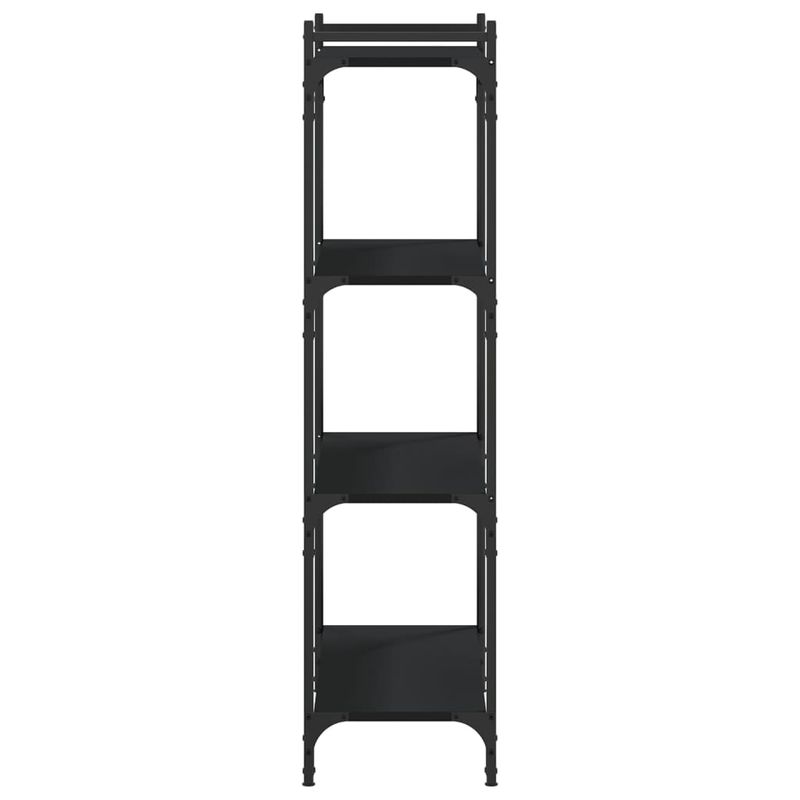 Casa si Gradina - Mobilier - Biblioteci si rafturi - Biblioteci - Biblioteca cu 4 niveluri, negru, 80x30x120 cm, lemn prelucrat - Infinity.ro