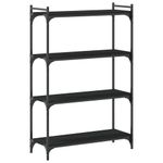 Casa si Gradina - Mobilier - Biblioteci si rafturi - Biblioteci - Biblioteca cu 4 niveluri, negru, 80x30x120 cm, lemn prelucrat - Infinity.ro