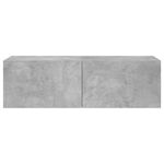 Casa si Gradina - Mobilier - Comode si corpuri - Comode - Comoda TV de perete cu lumini LED, gri beton, 100x35x31 cm - Infinity.ro