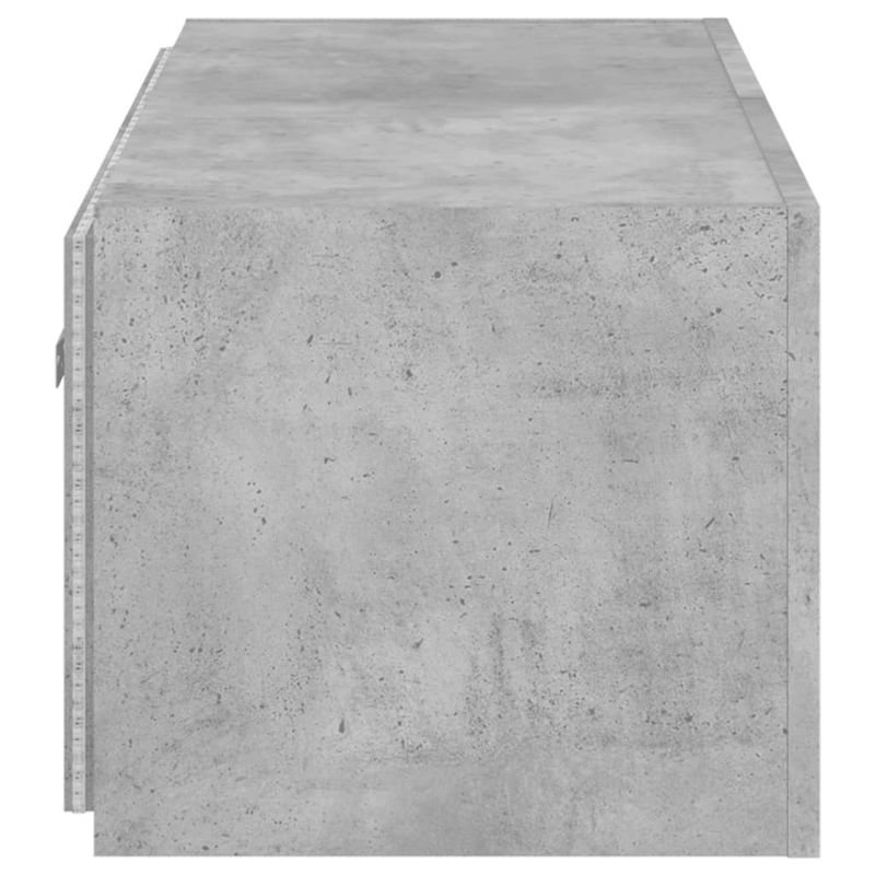 Casa si Gradina - Mobilier - Comode si corpuri - Comode - Comoda TV de perete cu lumini LED, gri beton, 100x35x31 cm - Infinity.ro