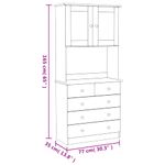 Casa si Gradina - Mobilier - Comode si corpuri - Corpuri bucatarie - Dulap inalt ALTA, 77x35x73 cm, lemn masiv de pin - Infinity.ro