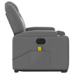 Ingrijire personala si Cosmetice - Sanatate si wellness - Articole wellness - Fotolii de masaj - Fotoliu electric masaj rabatabil cu ridicare, gri inchis textil - Infinity.ro