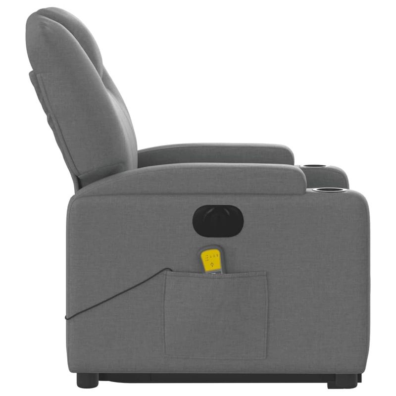 Ingrijire personala si Cosmetice - Sanatate si wellness - Articole wellness - Fotolii de masaj - Fotoliu electric masaj rabatabil cu ridicare, gri inchis textil - Infinity.ro