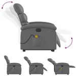 Ingrijire personala si Cosmetice - Sanatate si wellness - Articole wellness - Fotolii de masaj - Fotoliu masaj rabatabil electric cu ridicare, gri, piele eco - Infinity.ro