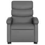 Ingrijire personala si Cosmetice - Sanatate si wellness - Articole wellness - Fotolii de masaj - Fotoliu masaj rabatabil electric cu ridicare, gri, piele eco - Infinity.ro