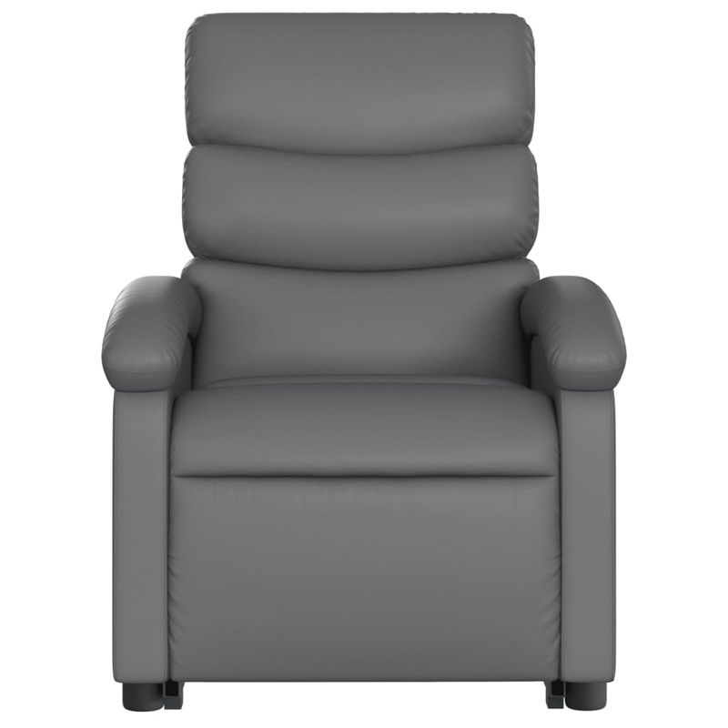 Ingrijire personala si Cosmetice - Sanatate si wellness - Articole wellness - Fotolii de masaj - Fotoliu masaj rabatabil electric cu ridicare, gri, piele eco - Infinity.ro