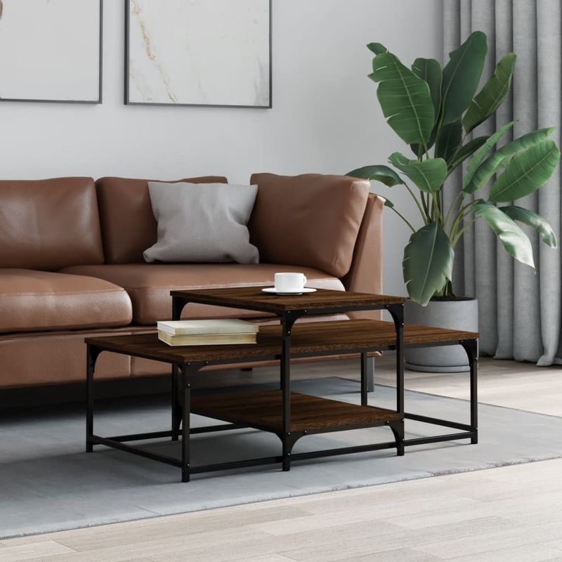 Casa si Gradina - Mobilier - Mese si birouri - Masute de cafea - Masuta de cafea, stejar maro, 102x60x45 cm, lemn prelucrat - Infinity.ro