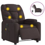 Ingrijire personala si Cosmetice - Sanatate si wellness - Articole wellness - Fotolii de masaj - Fotoliu electric de masaj rabatabil, maro inchis, textil - Infinity.ro