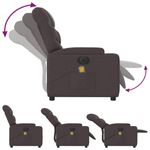 Ingrijire personala si Cosmetice - Sanatate si wellness - Articole wellness - Fotolii de masaj - Fotoliu electric de masaj rabatabil, maro inchis, textil - Infinity.ro