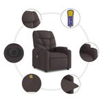 Ingrijire personala si Cosmetice - Sanatate si wellness - Articole wellness - Fotolii de masaj - Fotoliu electric de masaj rabatabil, maro inchis, textil - Infinity.ro
