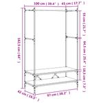 Casa si Gradina - Mobilier - Organizare si depozitare - Cuiere - Suport de haine cu rafturi, stejar maro, lemn prelucrat - Infinity.ro