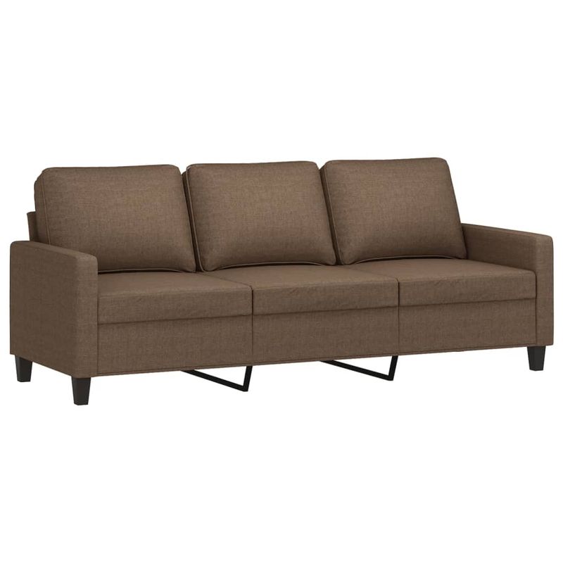 Casa si Gradina - Mobilier - Seturi de mobilier - Seturi living - Set de canapele cu perne, 3 piese, maro, textil - Infinity.ro