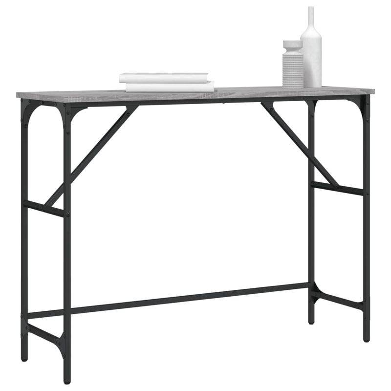 Casa si Gradina - Mobilier - Comode si corpuri - Console - Masuta consola, gri sonoma, 100x32x75 cm, lemn prelucrat - Infinity.ro