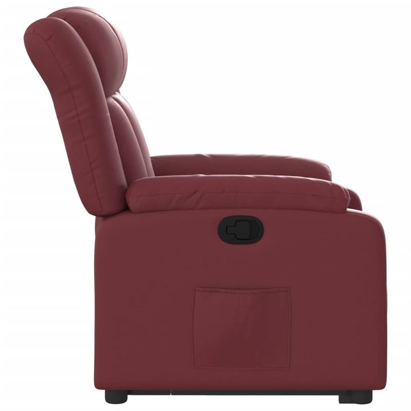Casa si Gradina - Mobilier - Scaune si fotolii - Fotolii - Fotoliu rabatabil cu ridicare, rosu vin, piele ecologica - Infinity.ro