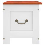 Casa si Gradina - Mobilier - Organizare si depozitare - Cutii depozitare - Cufar de depozitare cu capac, maro și alb, lemn masiv de acacia, mărime 70x35x37 cm - Infinity.ro