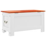 Casa si Gradina - Mobilier - Organizare si depozitare - Cutii depozitare - Cufar de depozitare cu capac, maro și alb, lemn masiv de acacia, mărime 70x35x37 cm - Infinity.ro