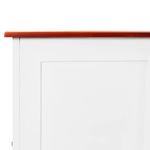 Casa si Gradina - Mobilier - Organizare si depozitare - Cutii depozitare - Cufar de depozitare cu capac, maro și alb, lemn masiv de acacia, mărime 70x35x37 cm - Infinity.ro