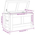 Casa si Gradina - Mobilier - Organizare si depozitare - Cutii depozitare - Cufar de depozitare cu capac, maro și alb, lemn masiv de acacia, mărime 70x35x37 cm - Infinity.ro