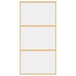Casa si Gradina - Constructii - Usi interior, exterior si garaj - Usi garaj - Usa glisanta, auriu, 102,5x205 cm, sticla ESG mata si aluminiu - Infinity.ro