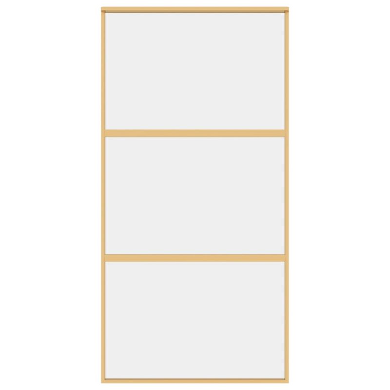 Casa si Gradina - Constructii - Usi interior, exterior si garaj - Usi garaj - Usa glisanta, auriu, 102,5x205 cm, sticla ESG mata si aluminiu - Infinity.ro