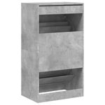 Casa si Gradina - Mobilier - Organizare si depozitare - Organizator incaltaminte - Dulap de pantofi 2 sertare rabatabile, gri beton, 60x42x108 cm - Infinity.ro