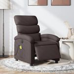 Ingrijire personala si Cosmetice - Sanatate si wellness - Articole wellness - Fotolii de masaj - Fotoliu electric de masaj rabatabil, maro inchis, textil - Infinity.ro