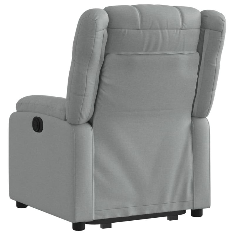 Casa si Gradina - Mobilier - Scaune si fotolii - Fotolii - Fotoliu rabatabil cu ridicare, gri deschis, material textil - Infinity.ro