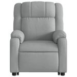 Casa si Gradina - Mobilier - Scaune si fotolii - Fotolii - Fotoliu rabatabil cu ridicare, gri deschis, material textil - Infinity.ro
