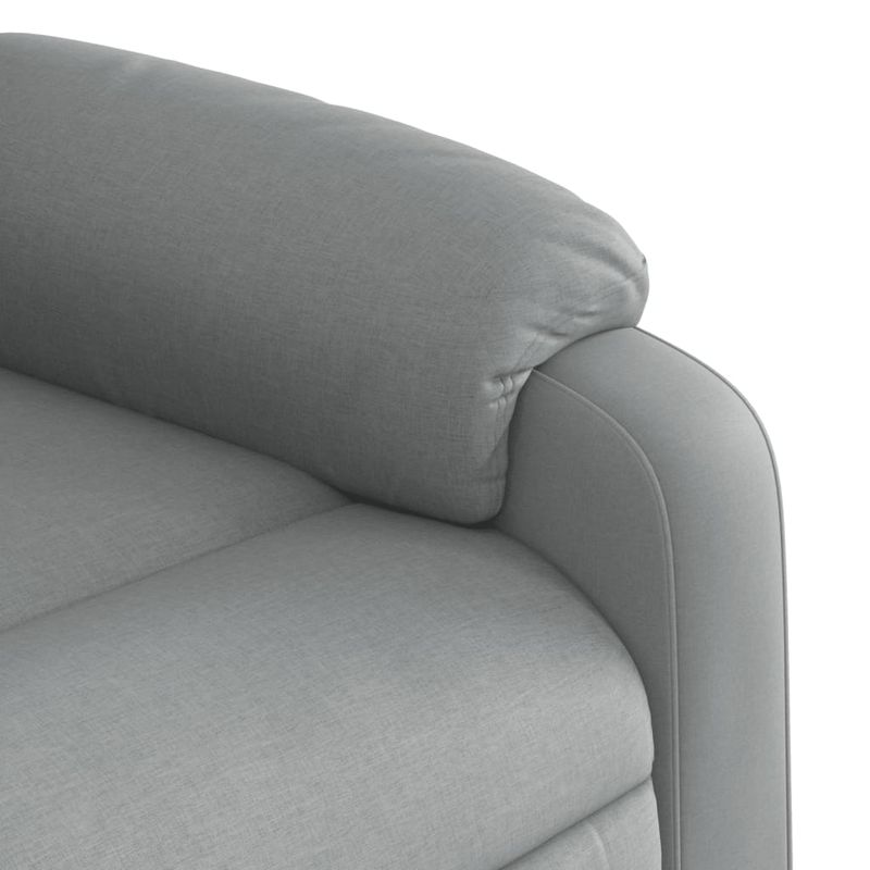 Casa si Gradina - Mobilier - Scaune si fotolii - Fotolii - Fotoliu rabatabil cu ridicare, gri deschis, material textil - Infinity.ro