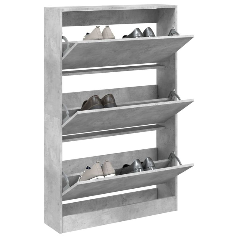 Casa si Gradina - Mobilier - Organizare si depozitare - Organizator incaltaminte - Pantofar, gri beton, 80x21x125,5 cm, lemn prelucrat - Infinity.ro