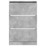 Casa si Gradina - Mobilier - Organizare si depozitare - Organizator incaltaminte - Pantofar, gri beton, 80x21x125,5 cm, lemn prelucrat - Infinity.ro