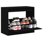 Casa si Gradina - Mobilier - Organizare si depozitare - Organizator incaltaminte - Pantofar, negru, 80x42x69 cm, lemn prelucrat - Infinity.ro