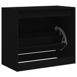 Casa si Gradina - Mobilier - Organizare si depozitare - Organizator incaltaminte - Pantofar, negru, 80x42x69 cm, lemn prelucrat - Infinity.ro