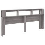 Casa si Gradina - Mobilier - Paturi si accesorii - Accesorii paturi - Tablie de pat cu LED, gri sonoma, 220x18,5x103,5 cm, lemn - Infinity.ro