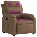 Ingrijire personala si Cosmetice - Sanatate si wellness - Articole wellness - Fotolii de masaj - Fotoliu de masaj rabatabil, maro, material textil - Infinity.ro