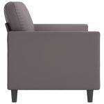 Casa si Gradina - Mobilier - Canapele si coltare - Canapele - Canapea cu 2 locuri, gri, 140 cm, piele ecologica - Infinity.ro