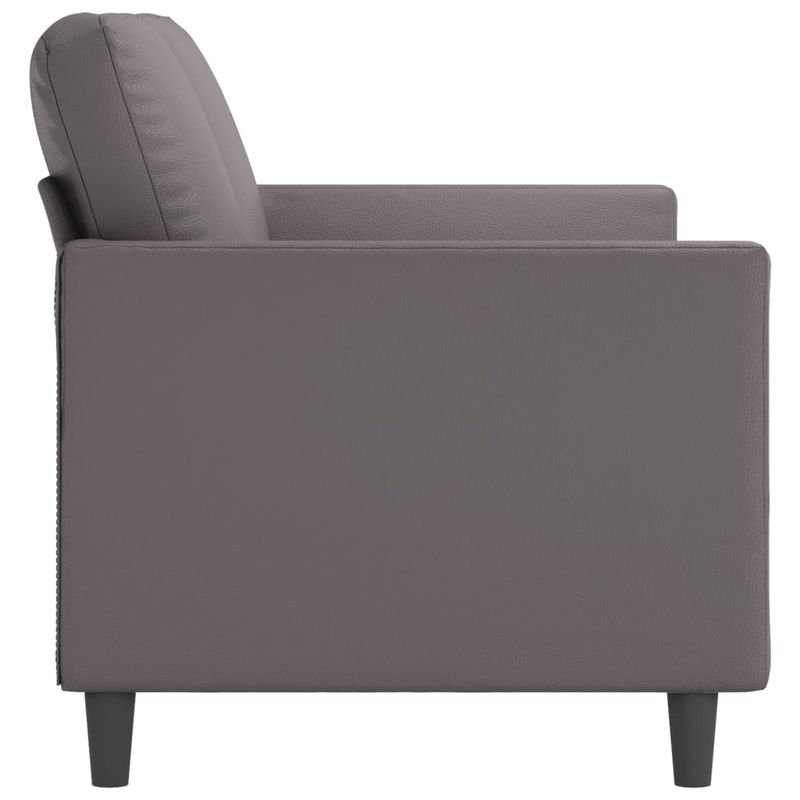 Casa si Gradina - Mobilier - Canapele si coltare - Canapele - Canapea cu 2 locuri, gri, 140 cm, piele ecologica - Infinity.ro