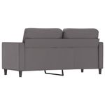 Casa si Gradina - Mobilier - Canapele si coltare - Canapele - Canapea cu 2 locuri, gri, 140 cm, piele ecologica - Infinity.ro