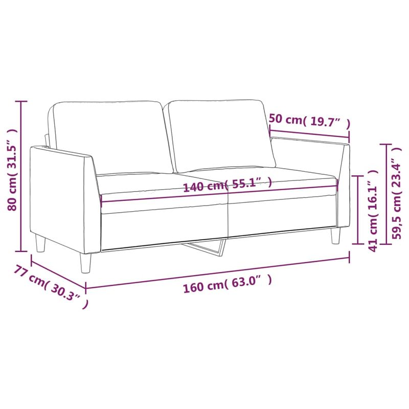 Casa si Gradina - Mobilier - Canapele si coltare - Canapele - Canapea cu 2 locuri, gri, 140 cm, piele ecologica - Infinity.ro