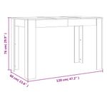Casa si Gradina - Mobilier - Mese si birouri - Mese bucatarie si dining - Masa de bucatarie, stejar fumuriu, 120x60x76 cm, lemn prelucrat - Infinity.ro