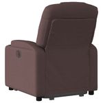 Casa si Gradina - Mobilier - Scaune si fotolii - Fotolii - Fotoliu electric rabatabil cu ridicare, maro inchis, textil - Infinity.ro