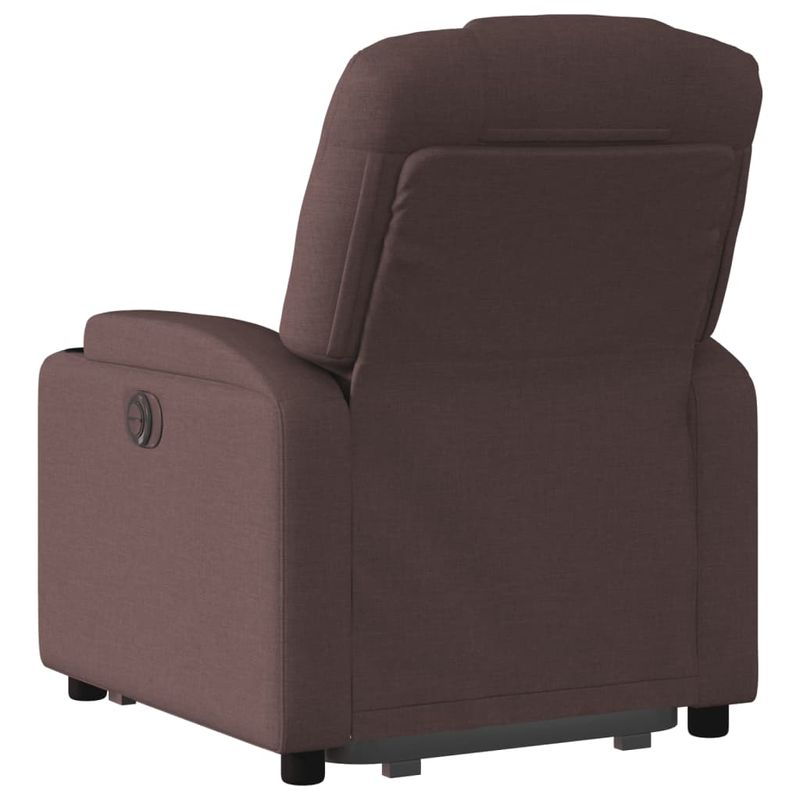 Casa si Gradina - Mobilier - Scaune si fotolii - Fotolii - Fotoliu electric rabatabil cu ridicare, maro inchis, textil - Infinity.ro