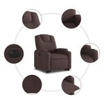 Casa si Gradina - Mobilier - Scaune si fotolii - Fotolii - Fotoliu electric rabatabil cu ridicare, maro inchis, textil - Infinity.ro