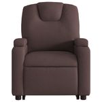 Casa si Gradina - Mobilier - Scaune si fotolii - Fotolii - Fotoliu electric rabatabil cu ridicare, maro inchis, textil - Infinity.ro