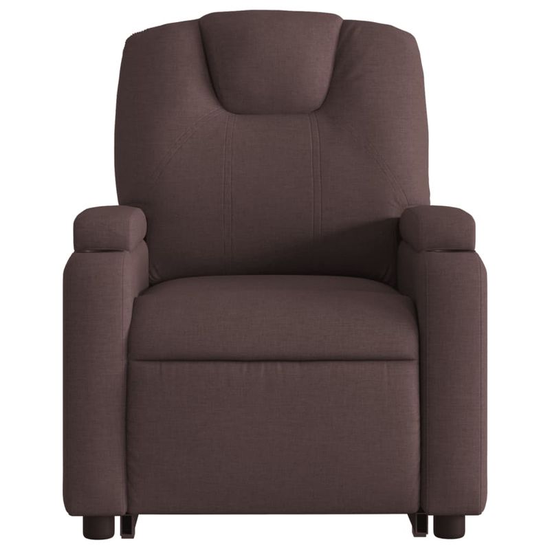 Casa si Gradina - Mobilier - Scaune si fotolii - Fotolii - Fotoliu electric rabatabil cu ridicare, maro inchis, textil - Infinity.ro