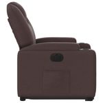 Casa si Gradina - Mobilier - Scaune si fotolii - Fotolii - Fotoliu electric rabatabil cu ridicare, maro inchis, textil - Infinity.ro