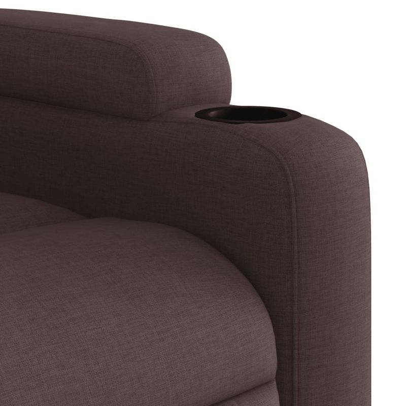 Casa si Gradina - Mobilier - Scaune si fotolii - Fotolii - Fotoliu electric rabatabil cu ridicare, maro inchis, textil - Infinity.ro