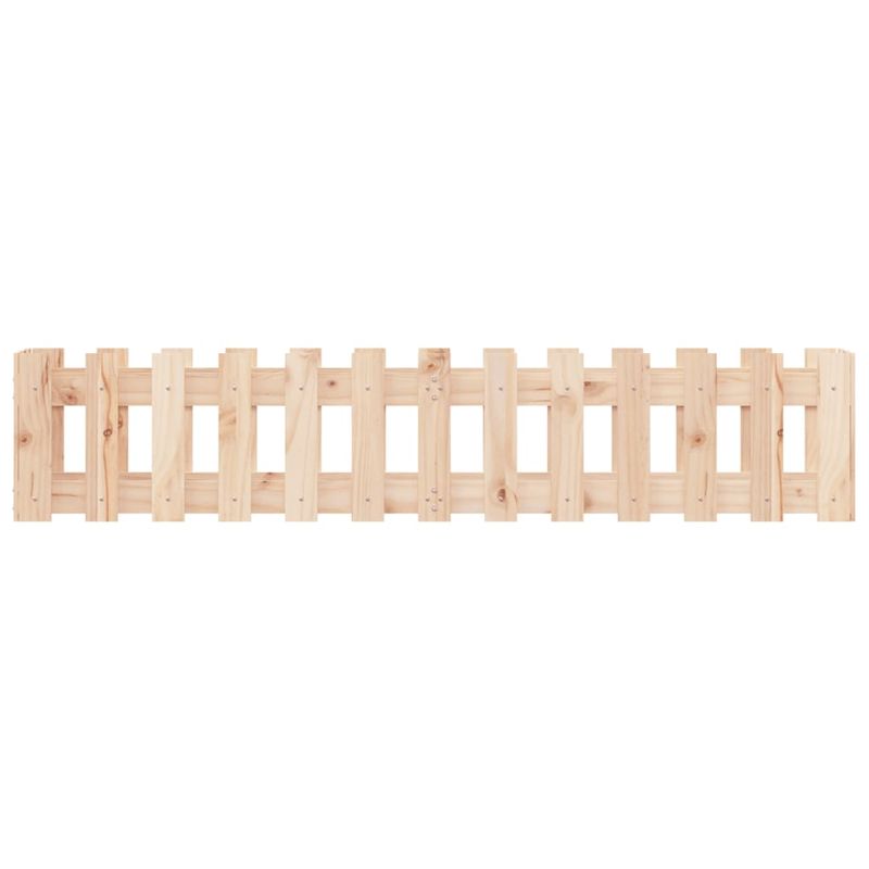 Casa si Gradina - Gradinarit si plante - Plante si ghivece - Ghivece si suporturi - Pat inaltat gradina design gard 150x30x30 cm lemn de pin tratat, pin natural - Infinity.ro