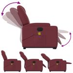 Ingrijire personala si Cosmetice - Sanatate si wellness - Articole wellness - Fotolii de masaj - Fotoliu de masaj electric rabatabil cu ridicare rosu vin textil - Infinity.ro